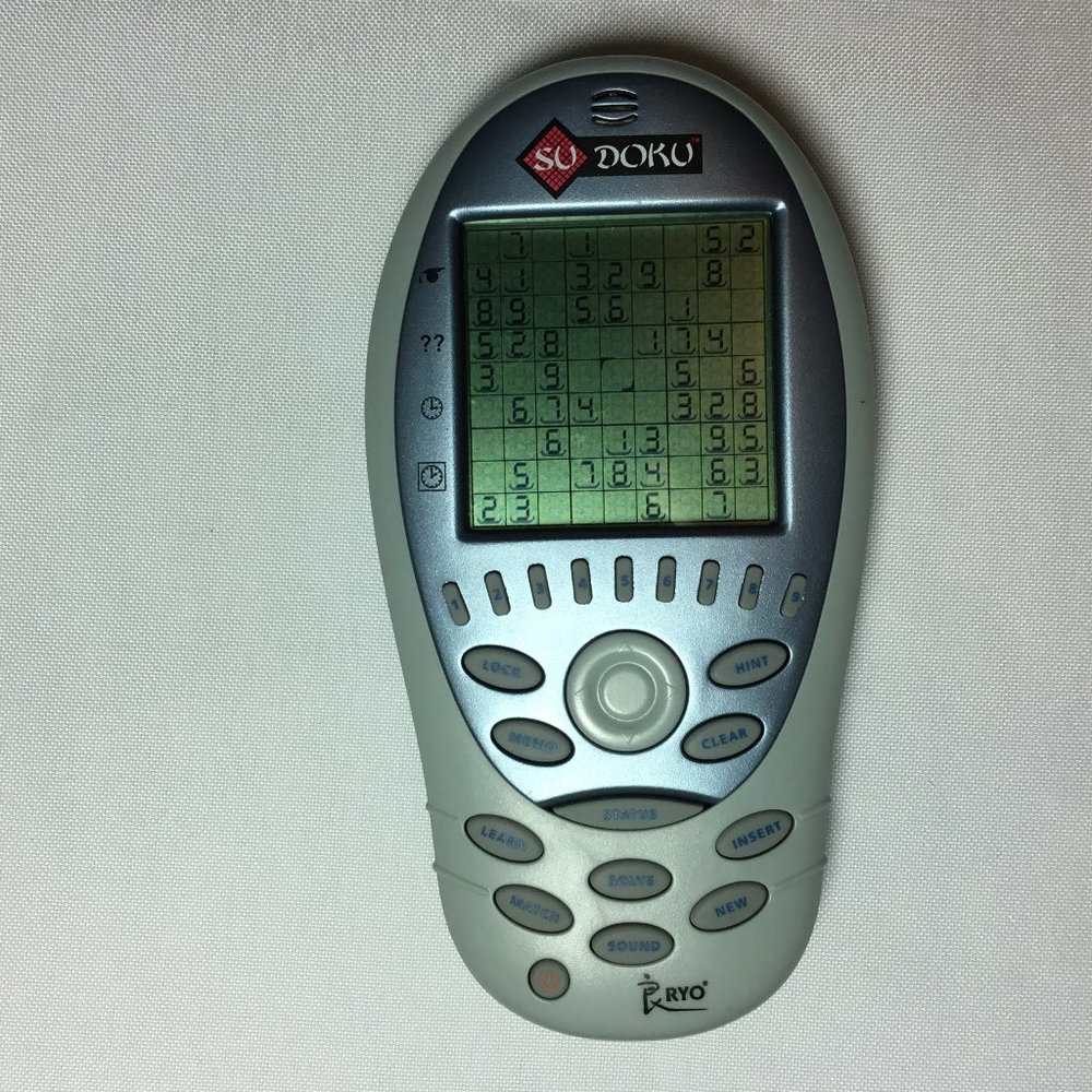 Ryo Electronic SUDOKU Handheld Pocket Travel Logic Number Puzzle Video Game